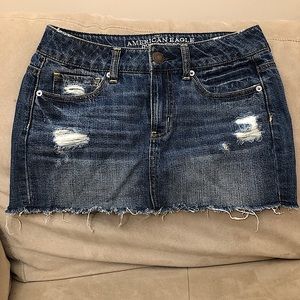 Mini denim skirt